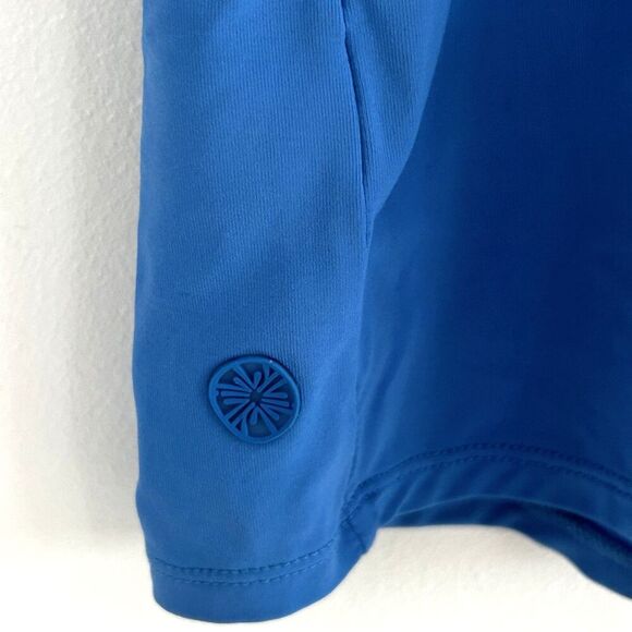 Lilly Pulitzer Luxletic Top Size Small Blue Short Sleeve Shirt Sun Protection - Picture 9 of 9